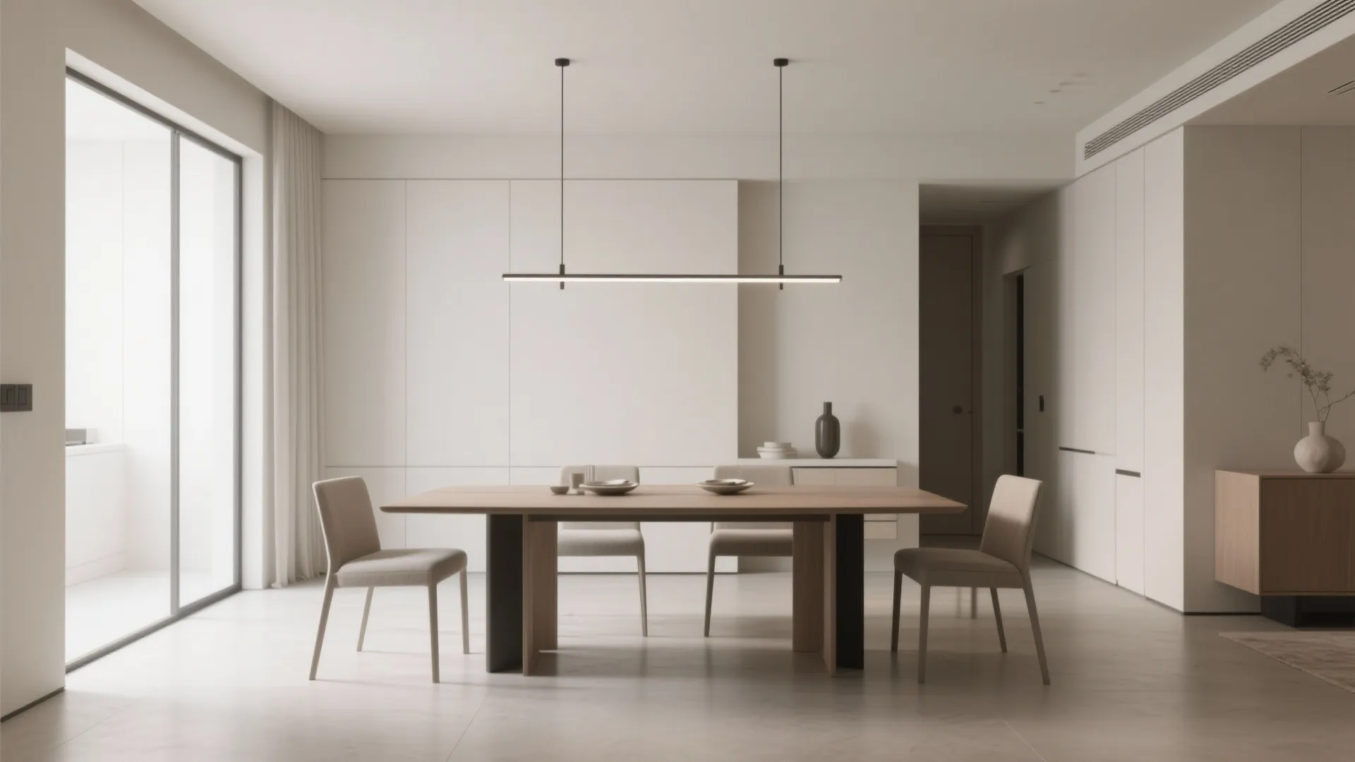 2. Linear Suspension Elegance