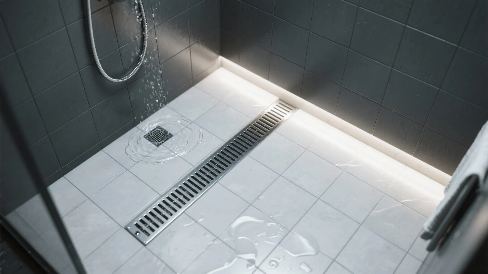 Linear drains for barrier-free showers