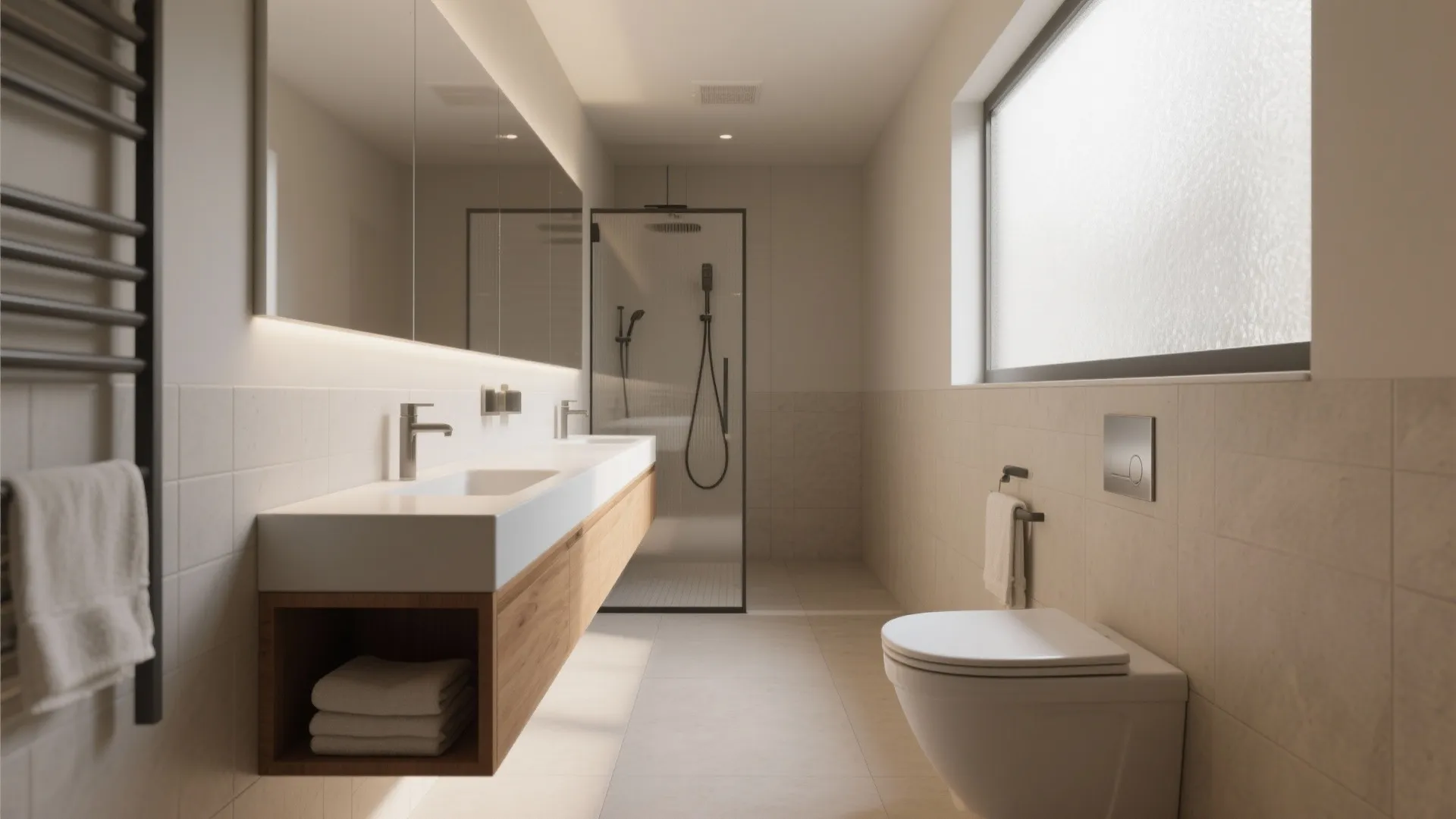 1. Linear layout with floating vanity