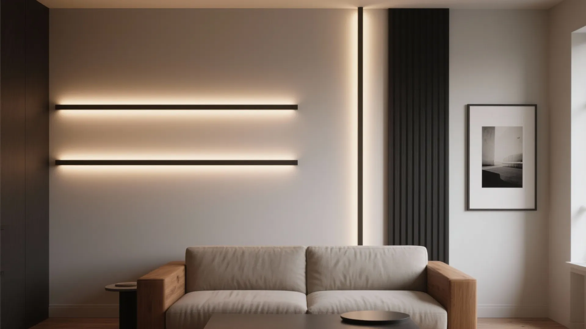 Graphic Light Lines as Wall Art