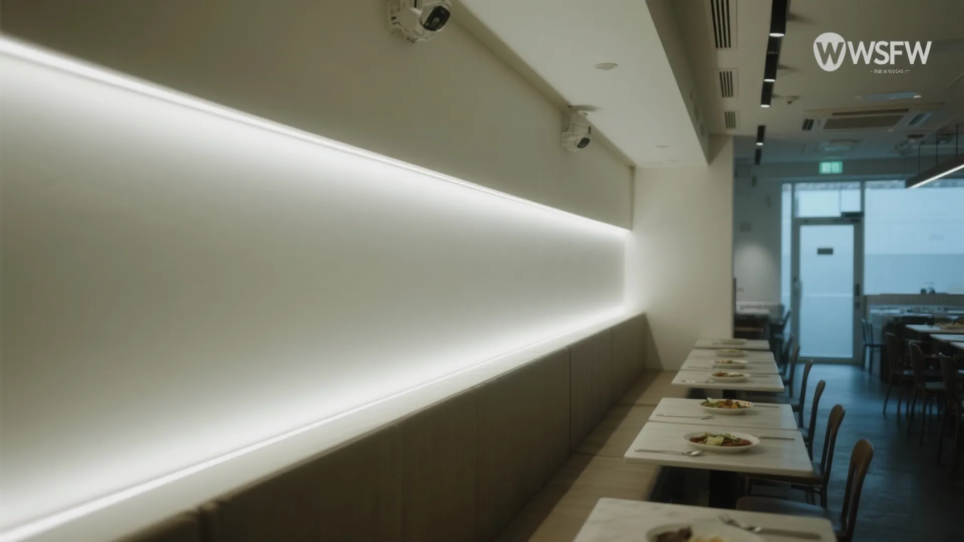 Linear wall washers to stretch the room