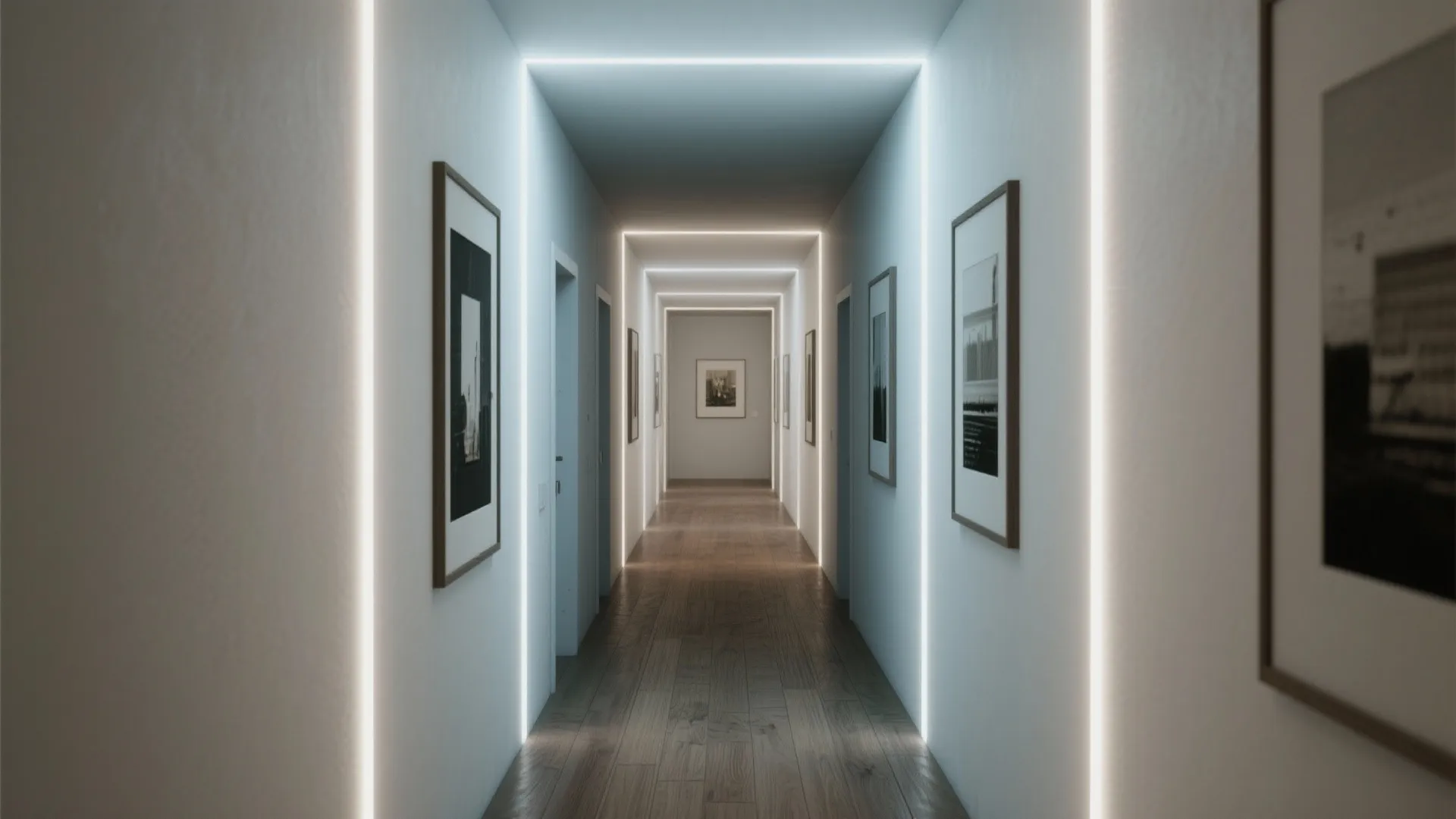 2. Slim Linear Wall Washers for Depth