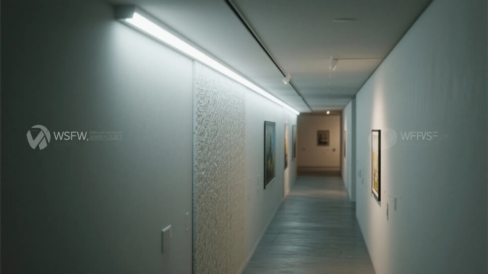 Continuous linear LED with wash to artwork