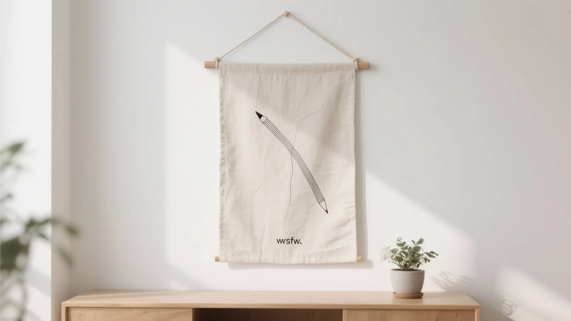 Minimalist Fabric Banners That Double as Art