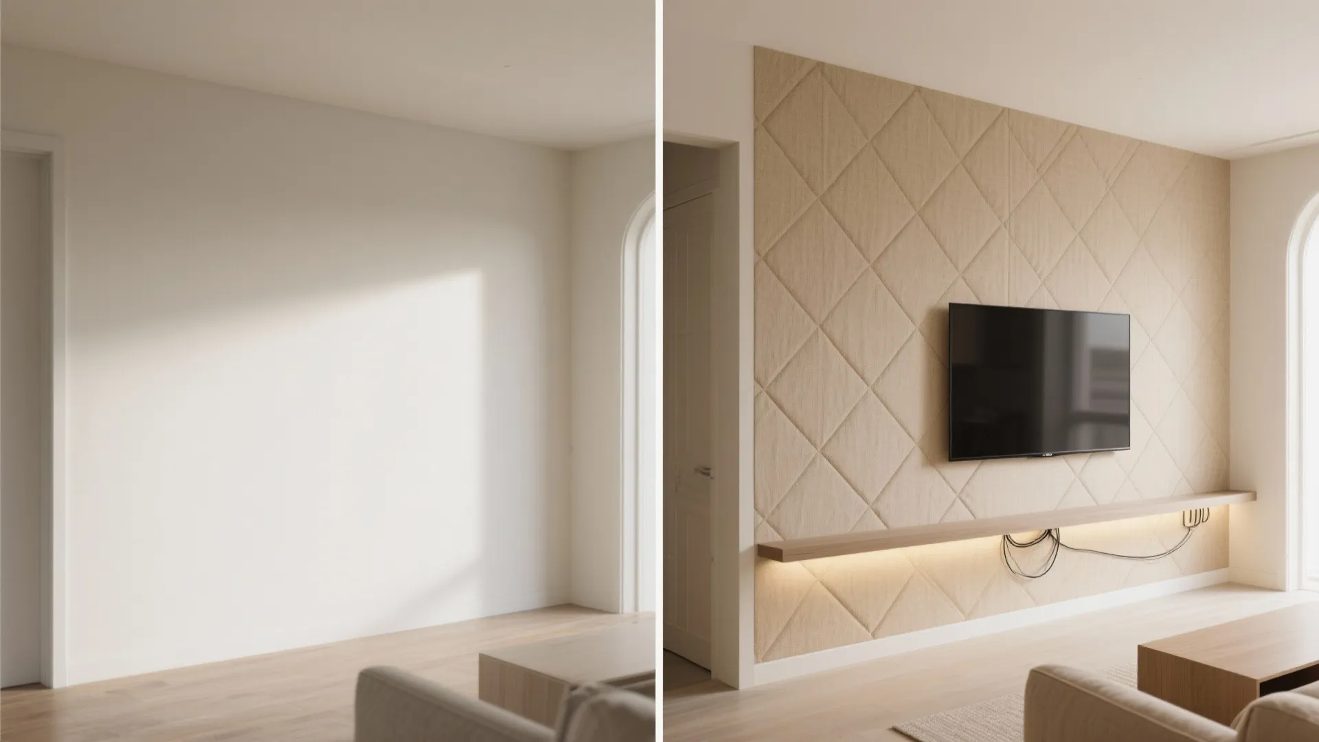 Warm Linen Texture That Softens Acoustics