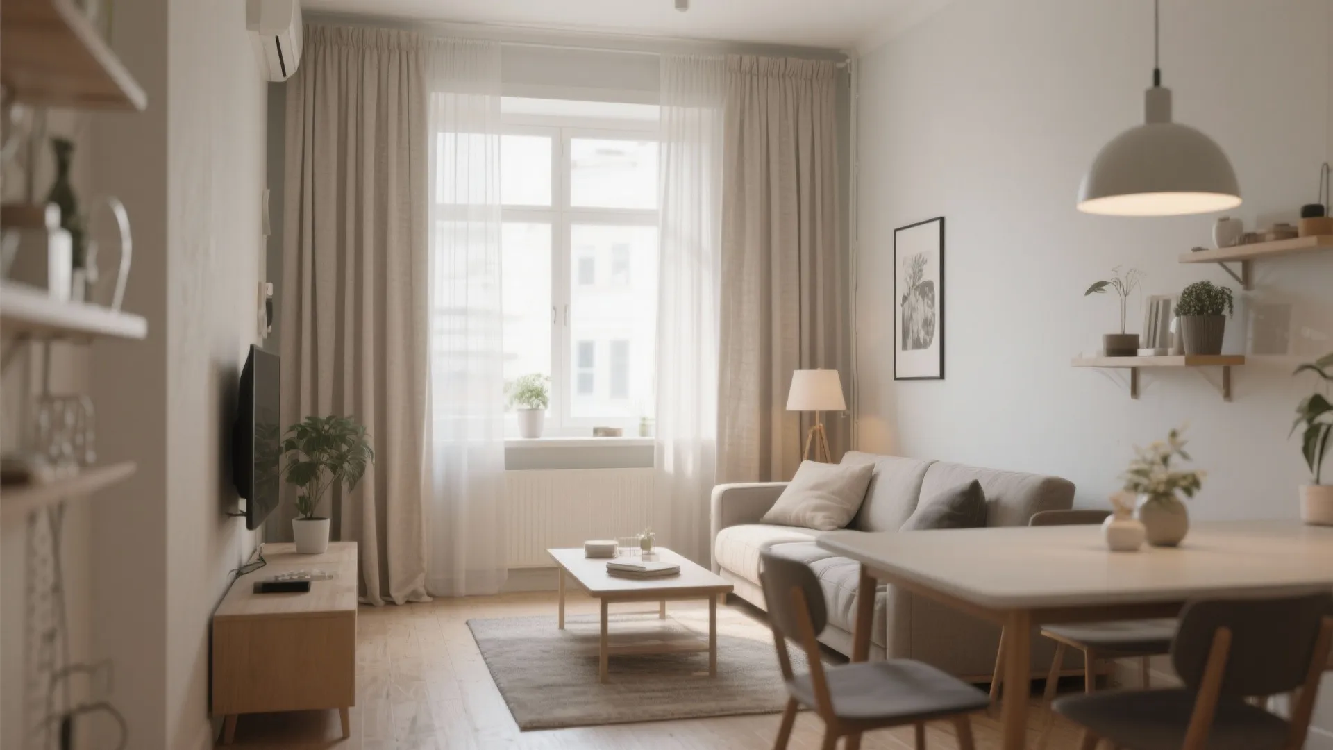 9. Sliding doors or curtains