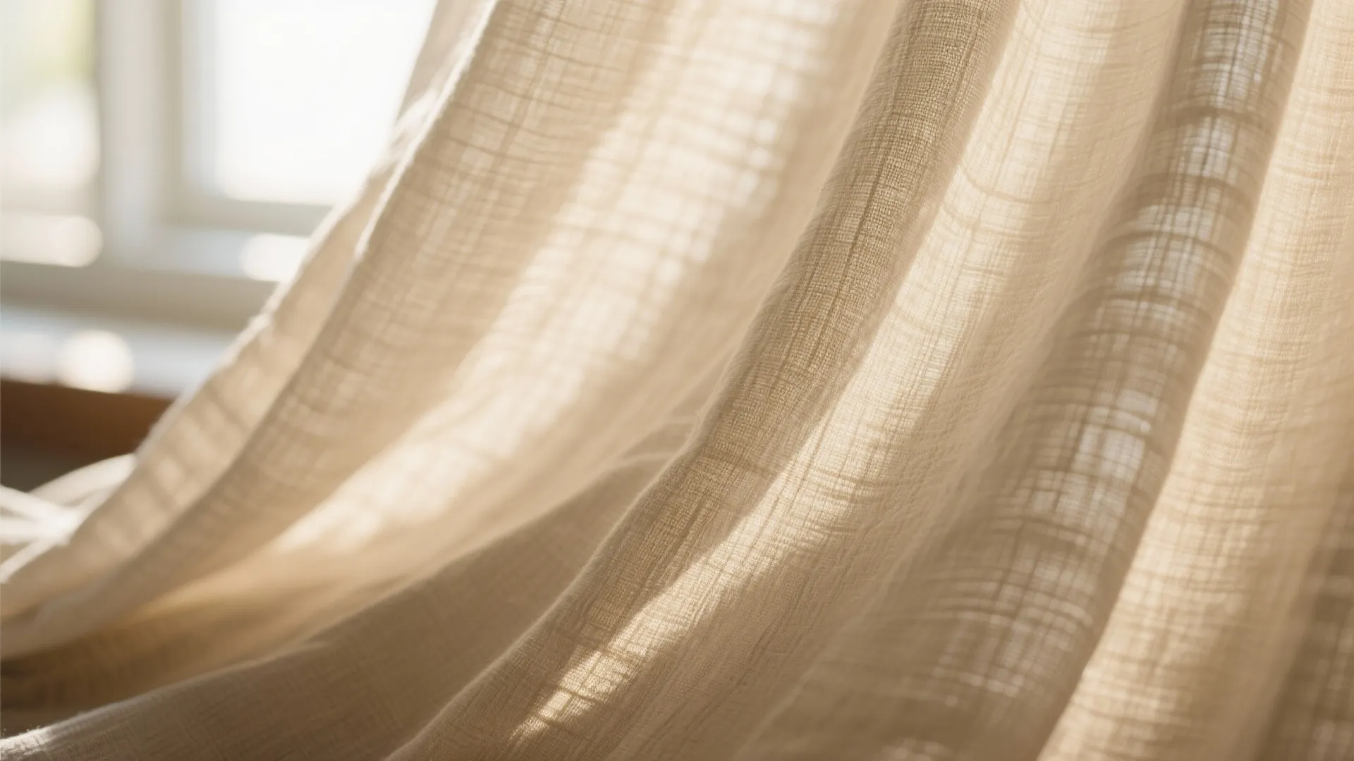 4. Textured Linen Curtains