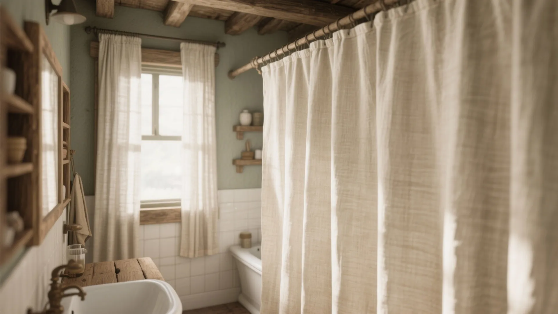 8. Neutral Linen Curtains