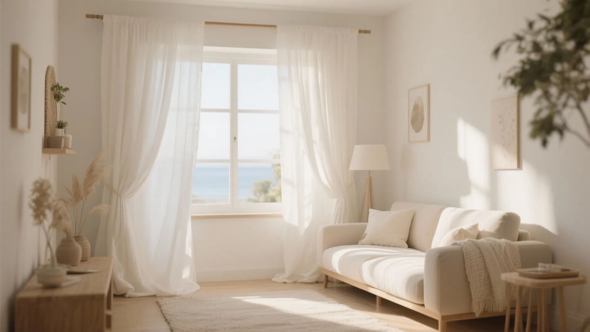 1. Light Linen Curtains