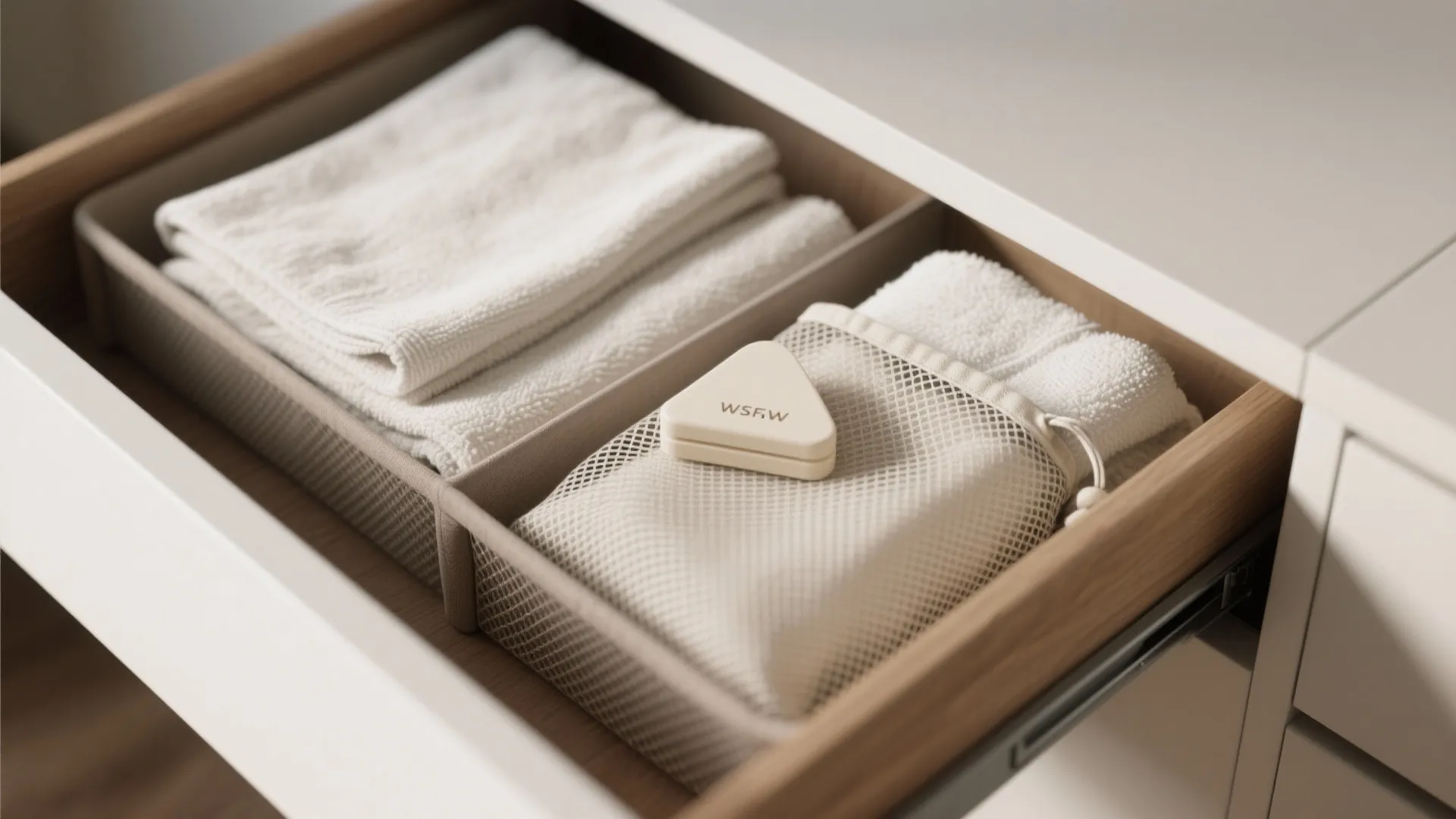 2. Linen Drawers and Desk Storage