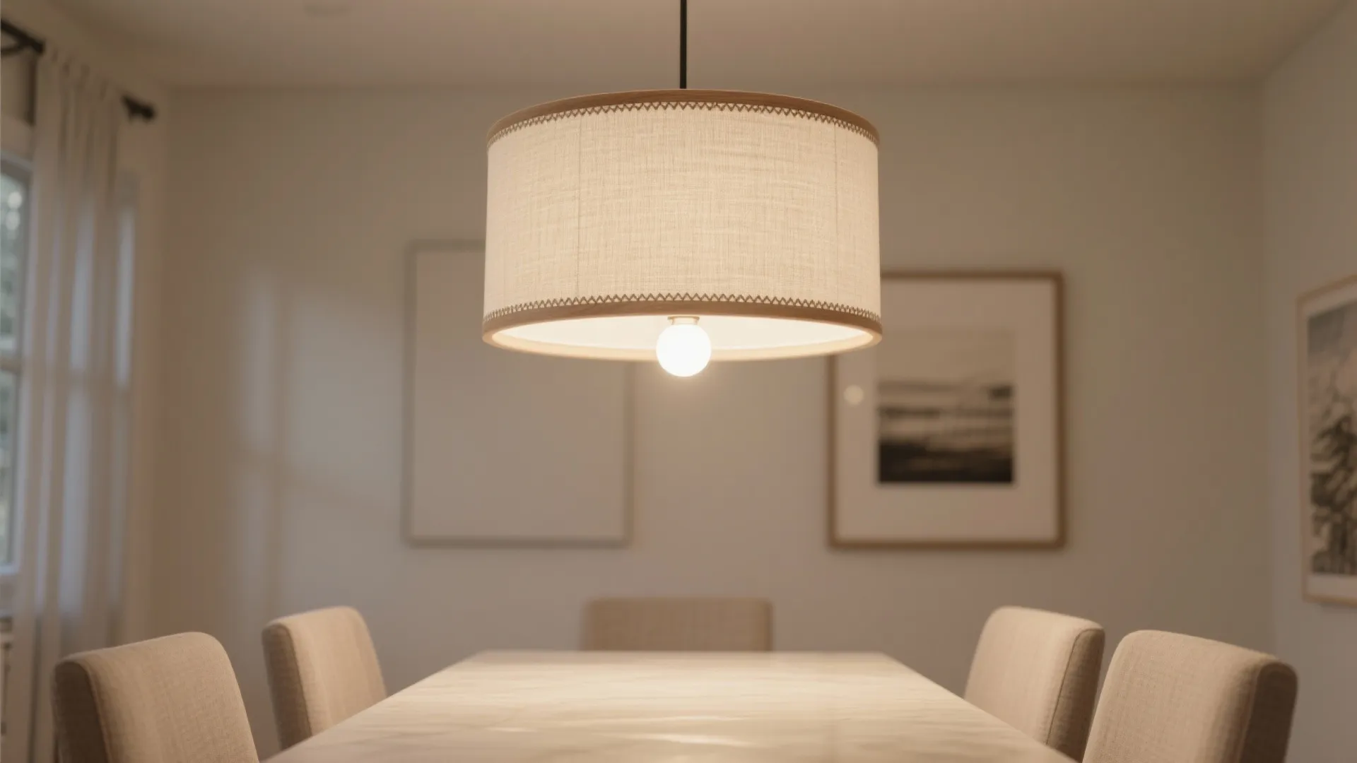 Diffused drum shades for even glow