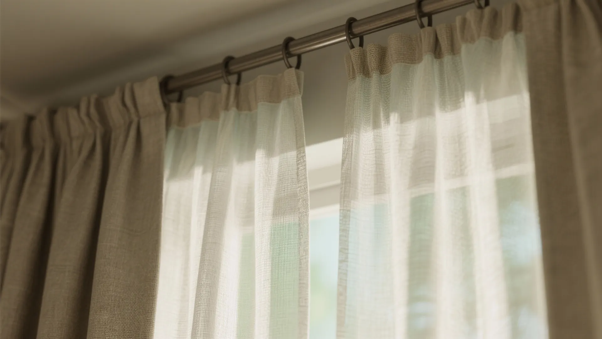 Sheer Linen Layering for Light and Privacy