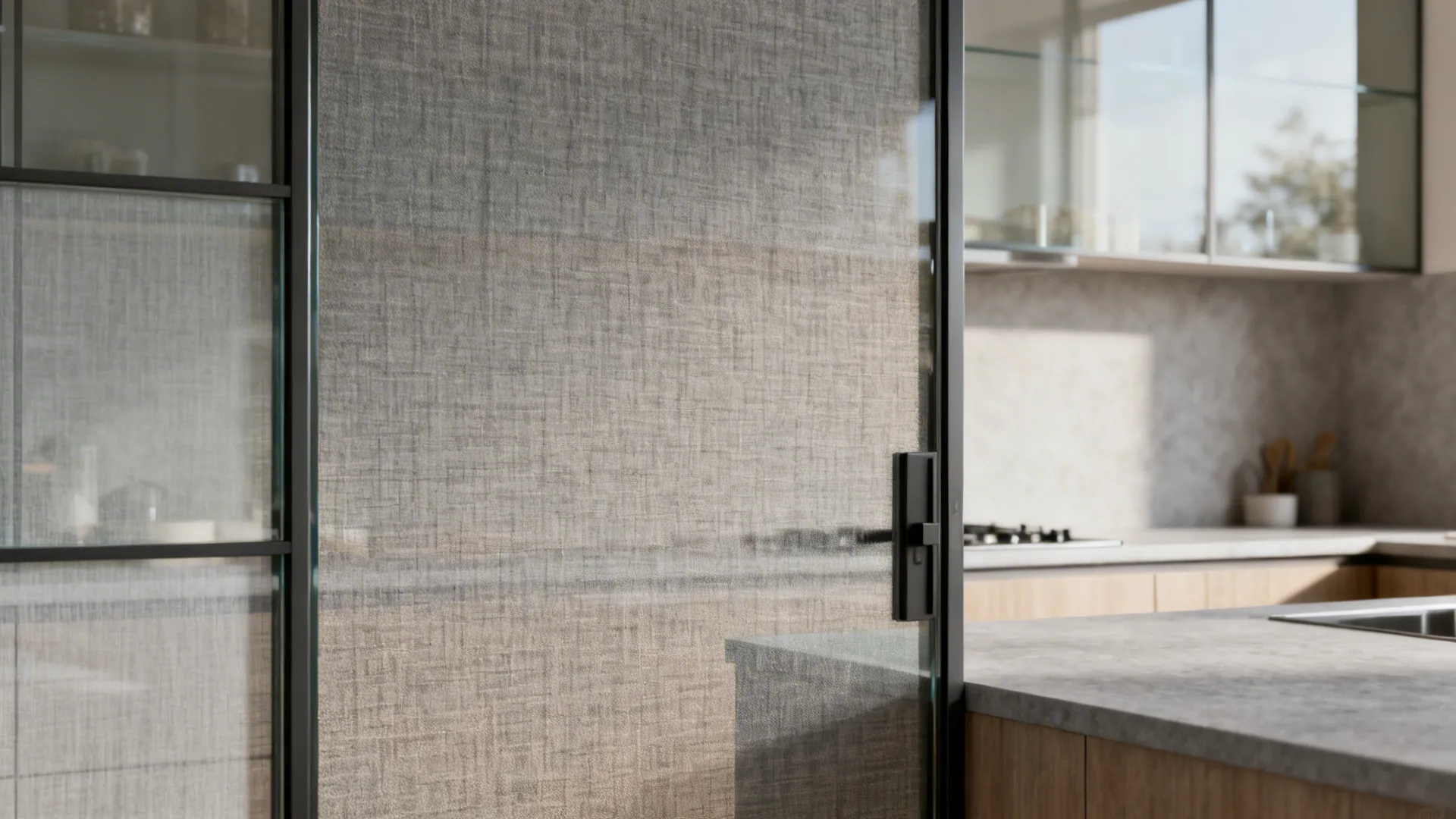 Neutral-Toned Digital Prints that Mimic Stone or Linen