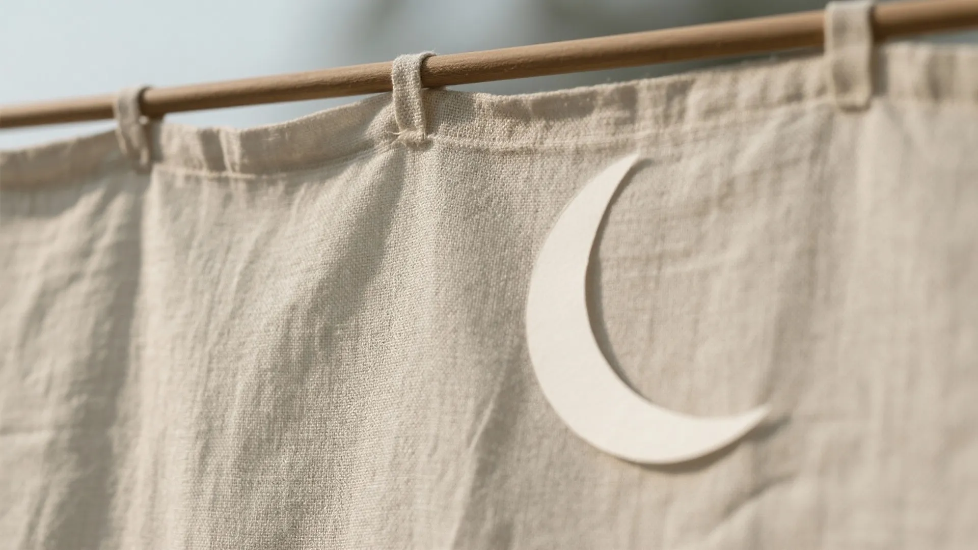 Neutral Fabric Backdrop with One Bold Motif