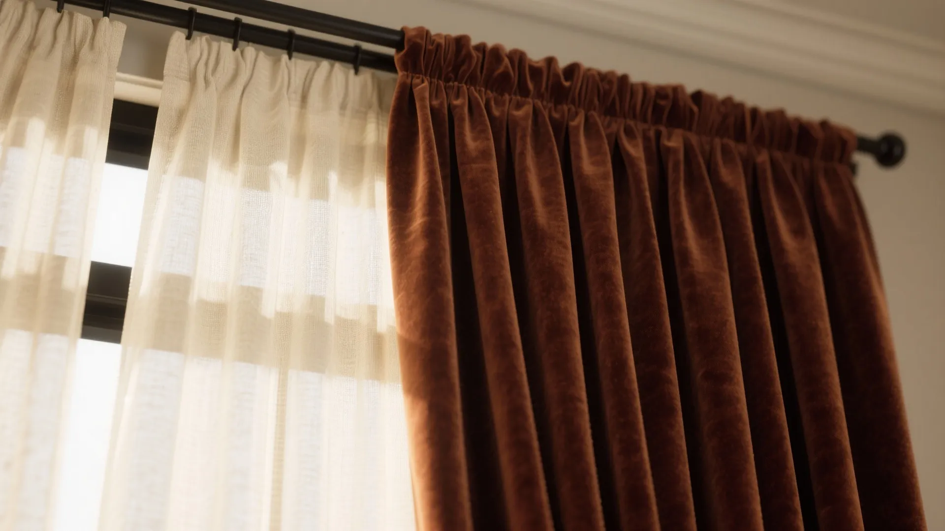 Texture Mix: Linen Sheers + Velvet for Warmth and Quiet