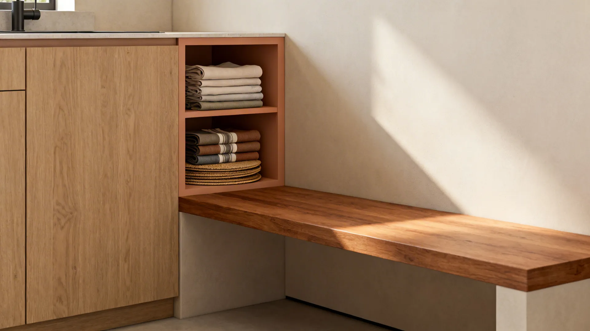 Minimal Linen Wall Niche