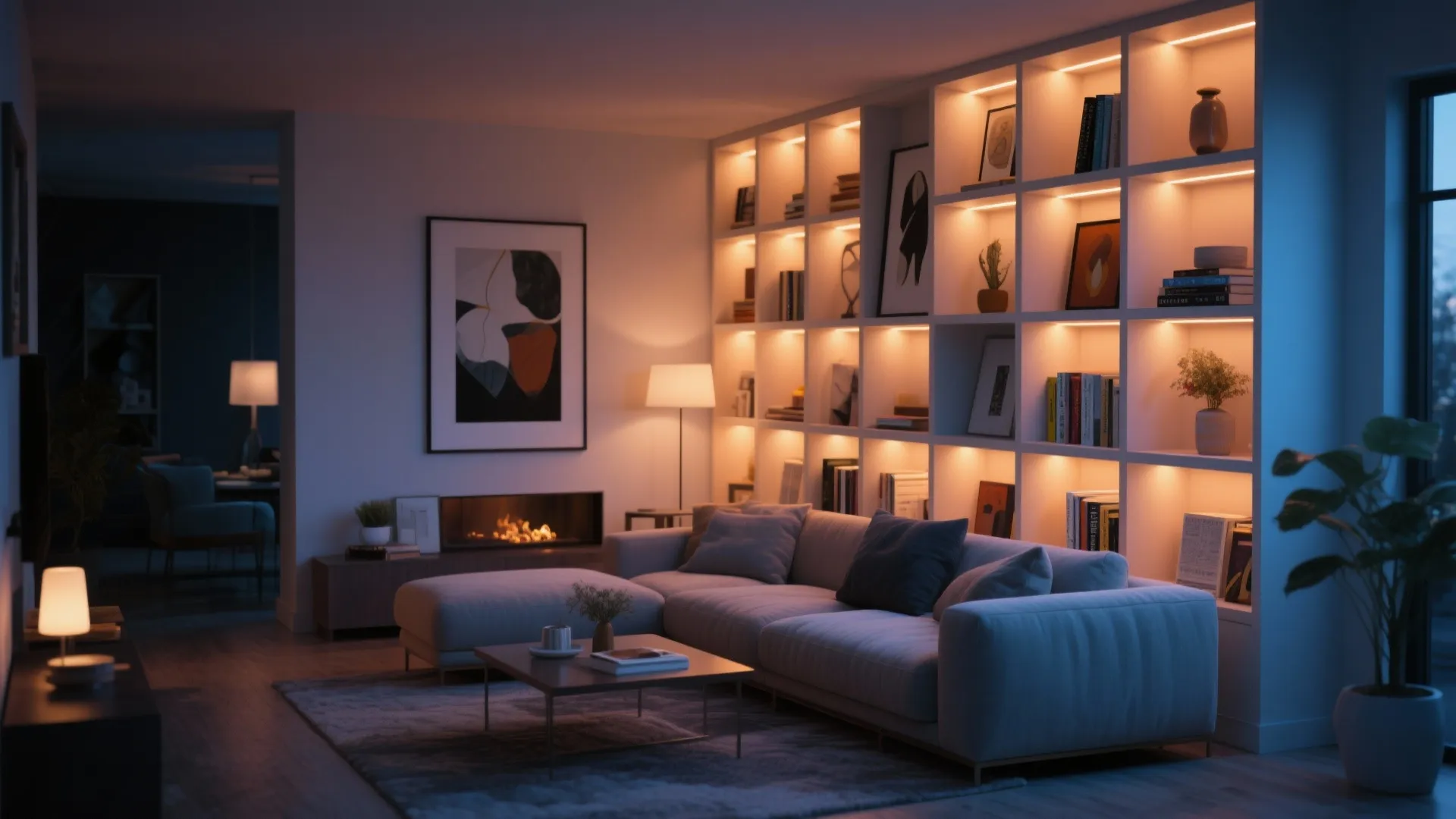 6. Cube Storage with Built-in Lighting