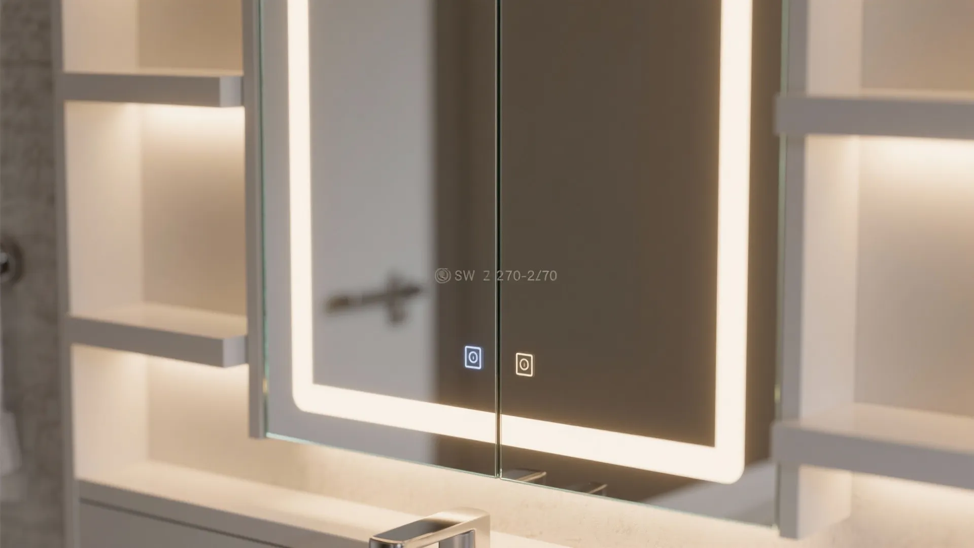 Mirrored Cabinets That Double as Lighting