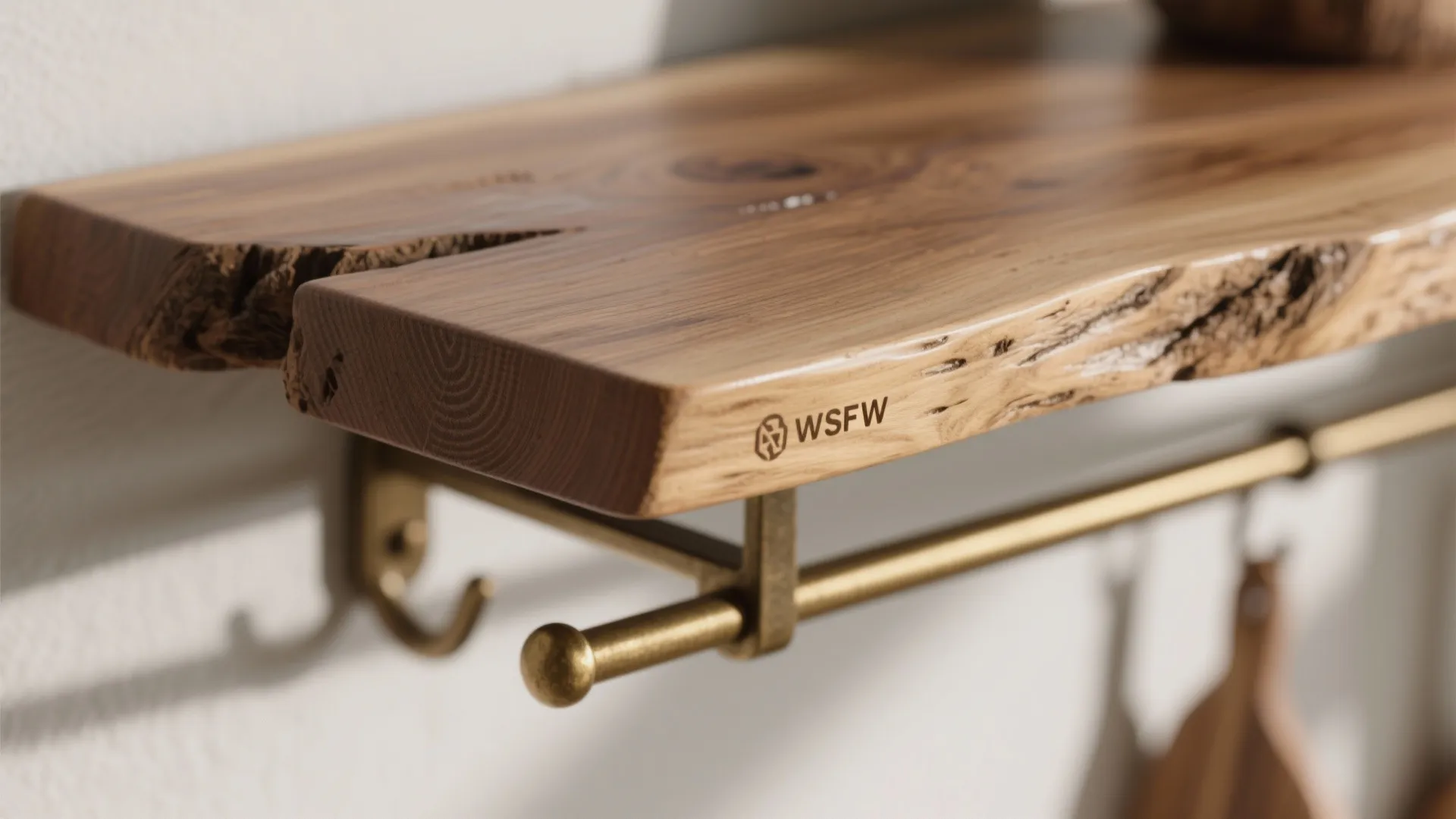 Live-Edge Wood Racks for Entryways