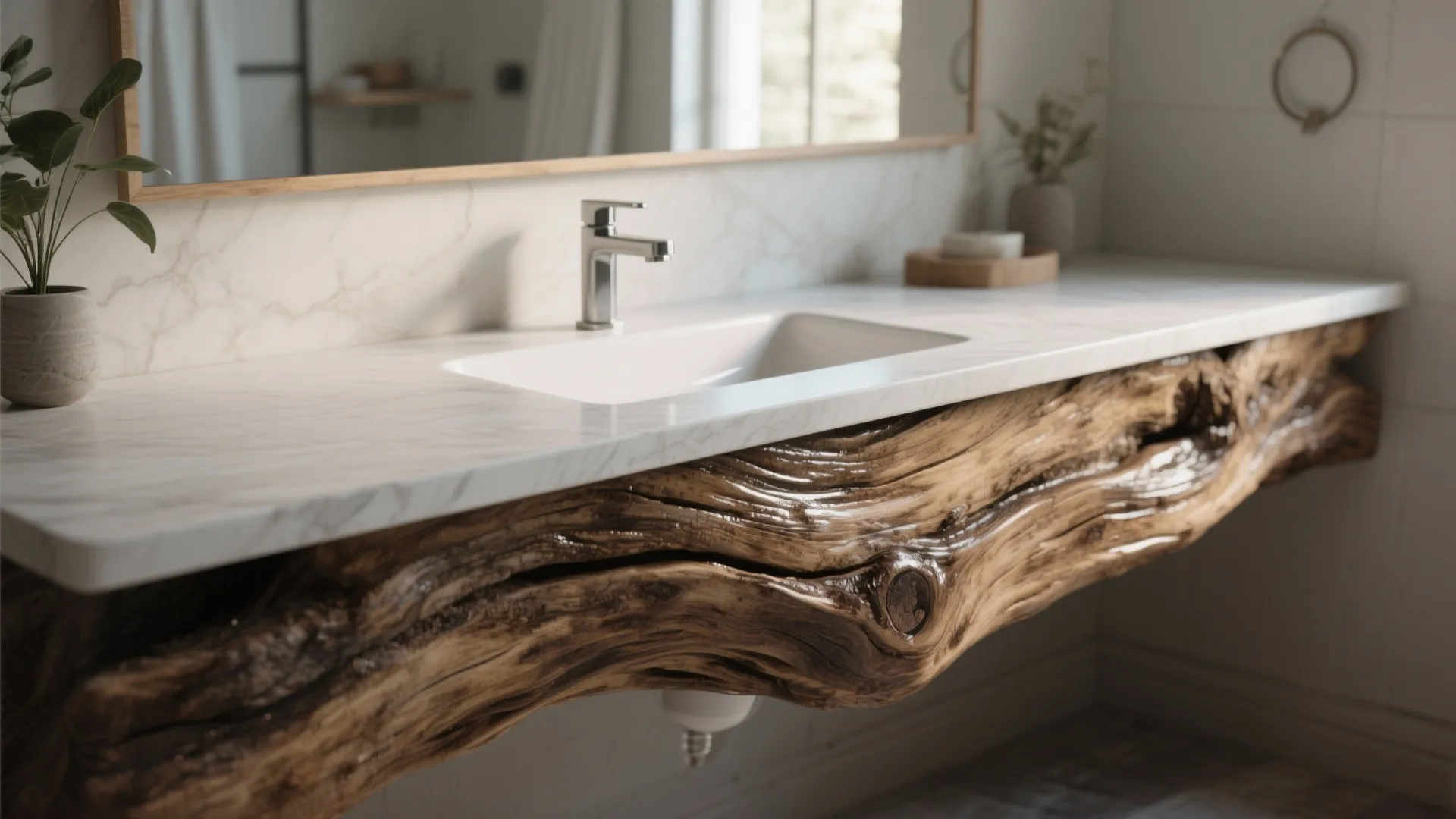 10. Reclaimed Live Edge Wood