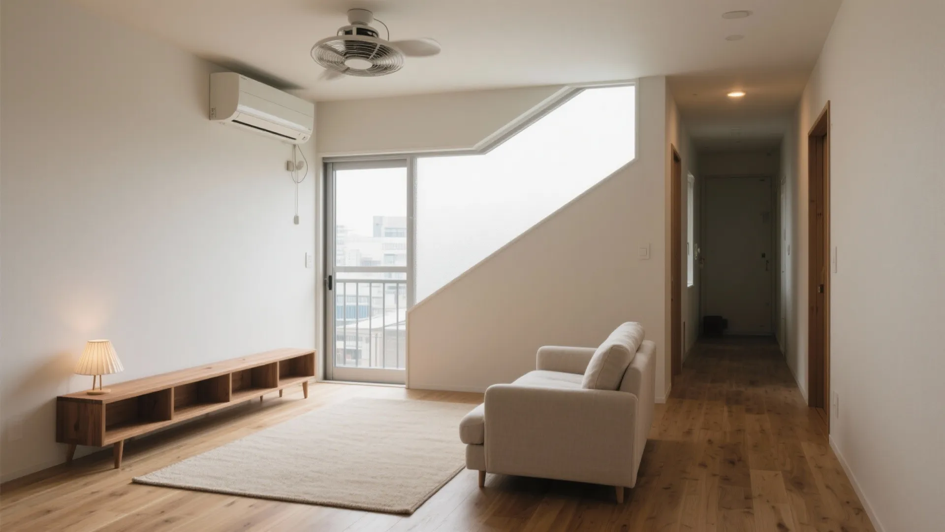 リビング設置のエアコン1台を“家全体”の空気源にする（東京小戸型×サーキュレーター）