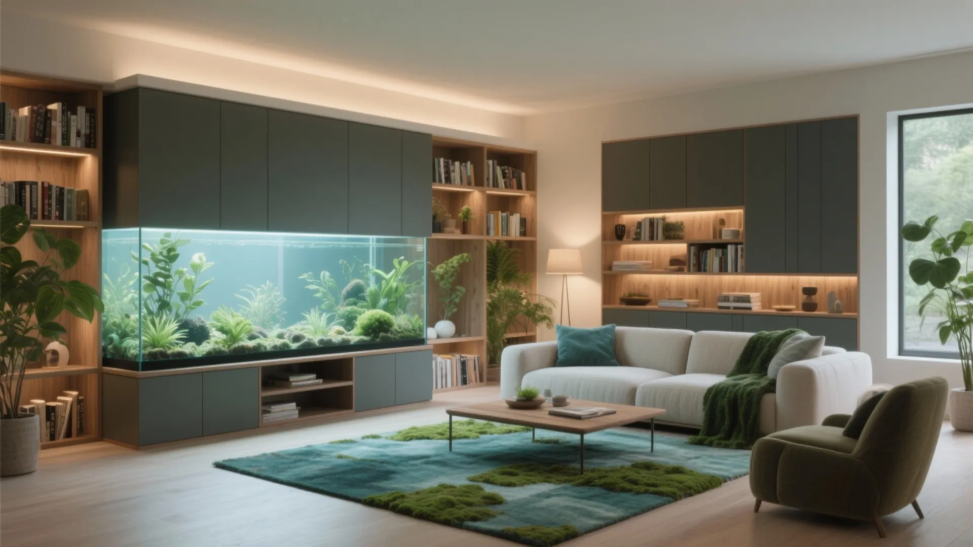 Aquarium Design for Living Room: Stunning Ideas for Any Space: 1 Minute to Transform Your Living Room with Aquarium Design Tips
