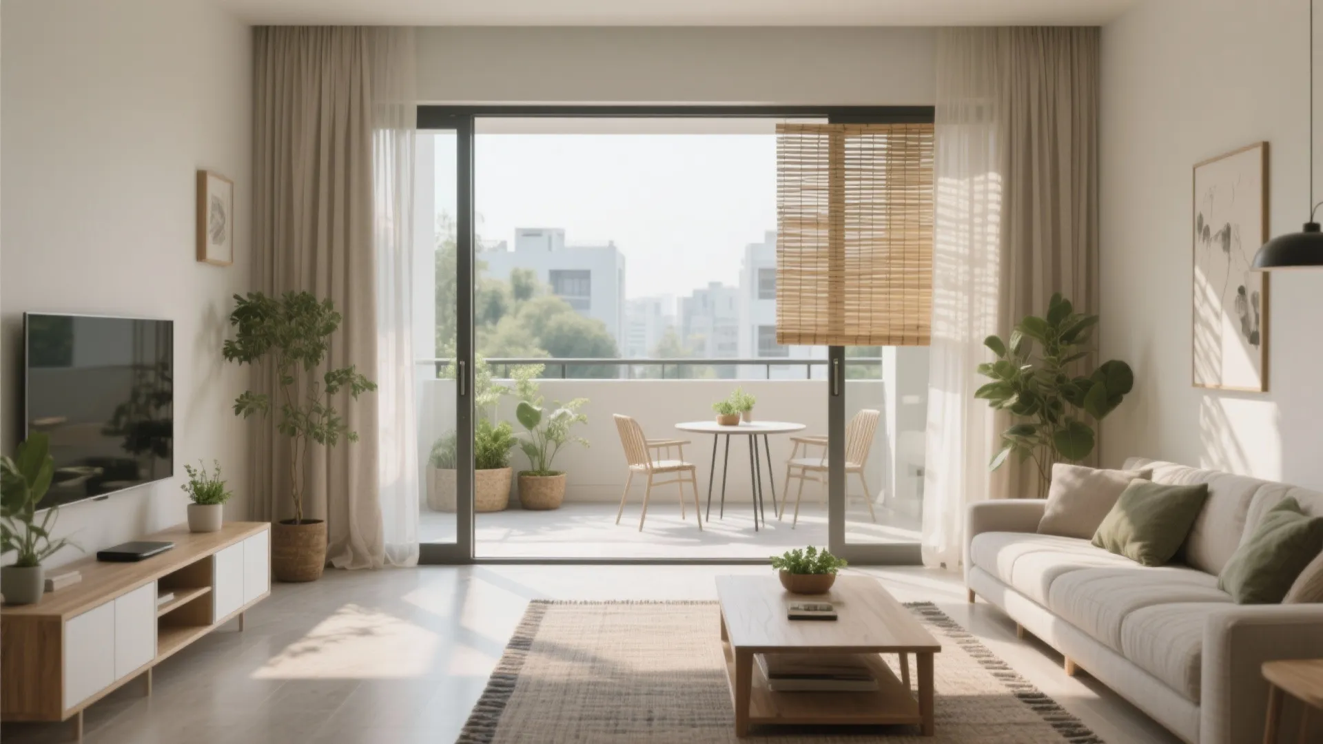 Seamless indoor–outdoor flow with the open balcony