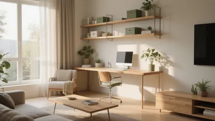 Small Office in Living Room Corner: 5 Ideas