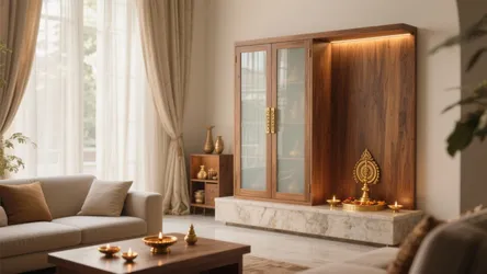 Devghar Design in Living Room: 5 Smart Ideas