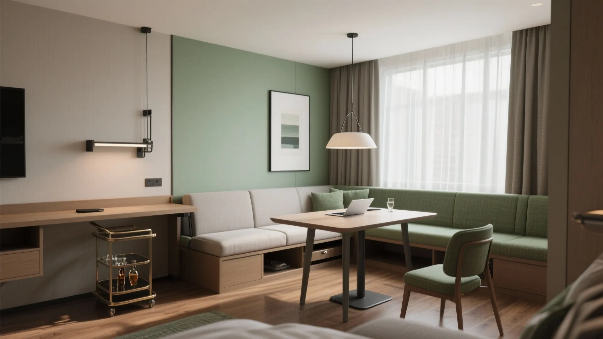 Flexible living-dining blend