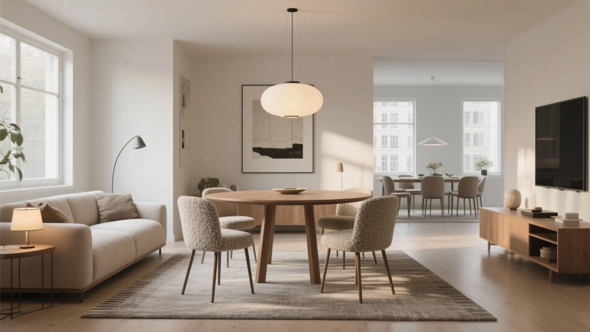 Sofa and Dining Table in Same Room: Smart Space-Saving Strategies: 1 Minute to a Stylish, Multi-Functional Living-Dining Area