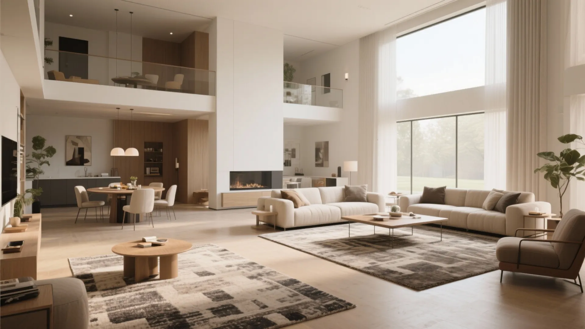 1. Defined Zones for Living and Dining