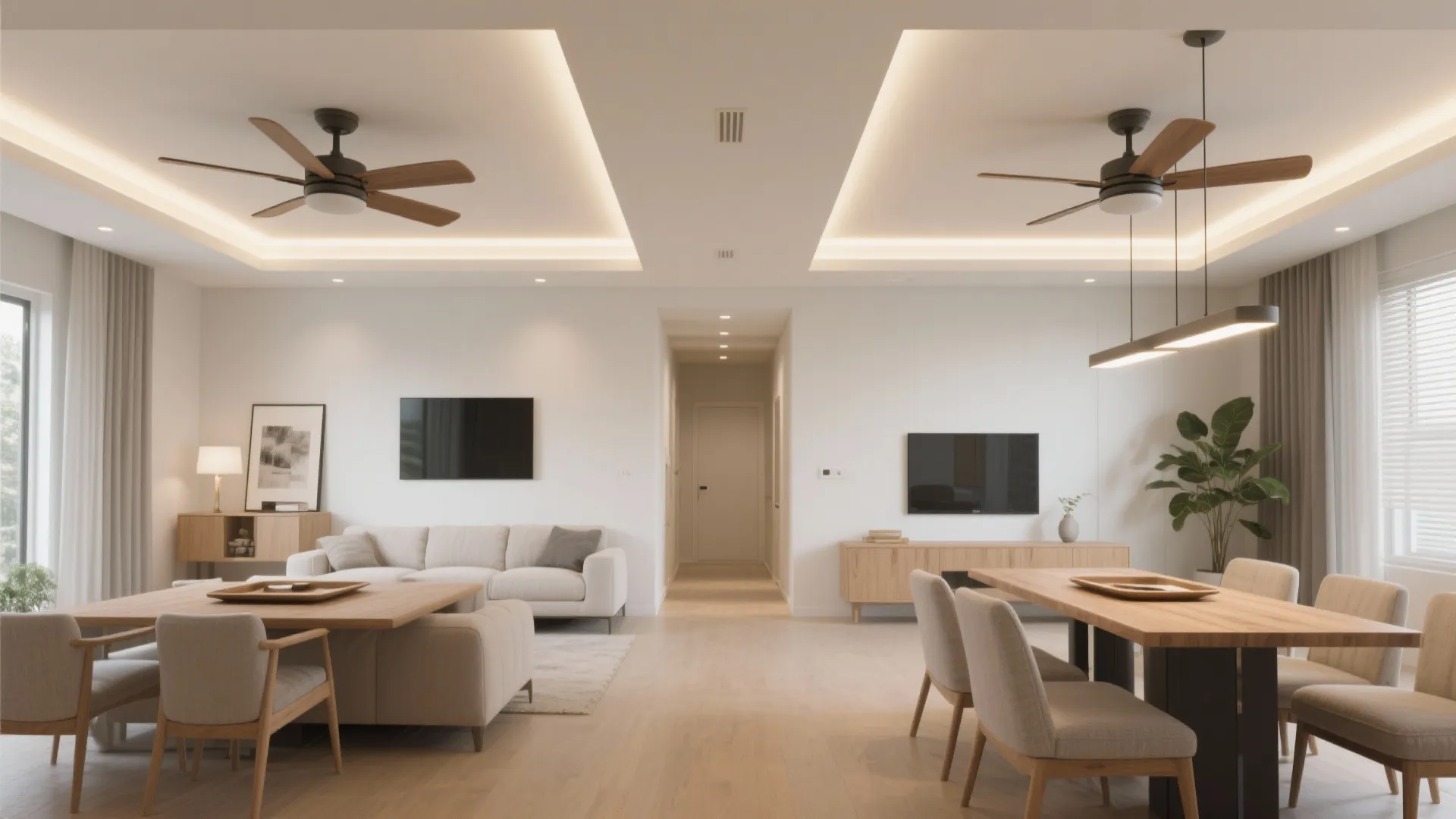 Zones for Living + Dining