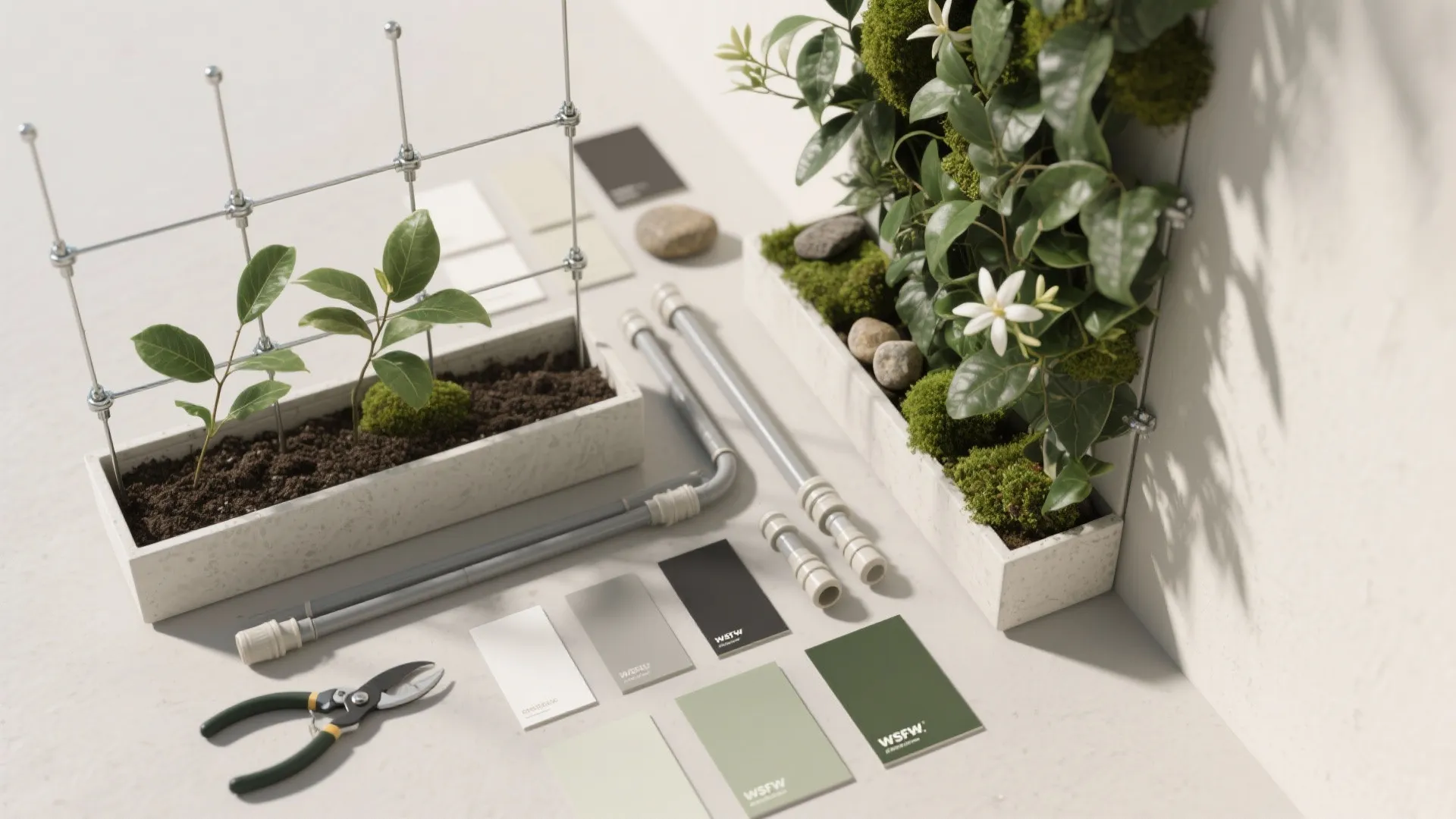 Living wall and vertical garden