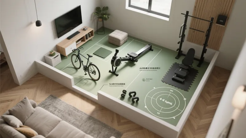 Multi-Functional Home Gym & Living Room Design
