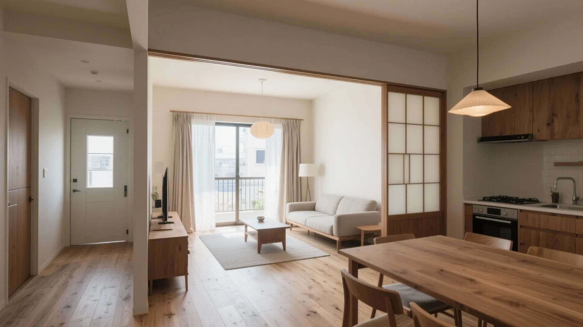 リビング中心の動線計画で家事とくつろぎを共存（動線規模の見直し）