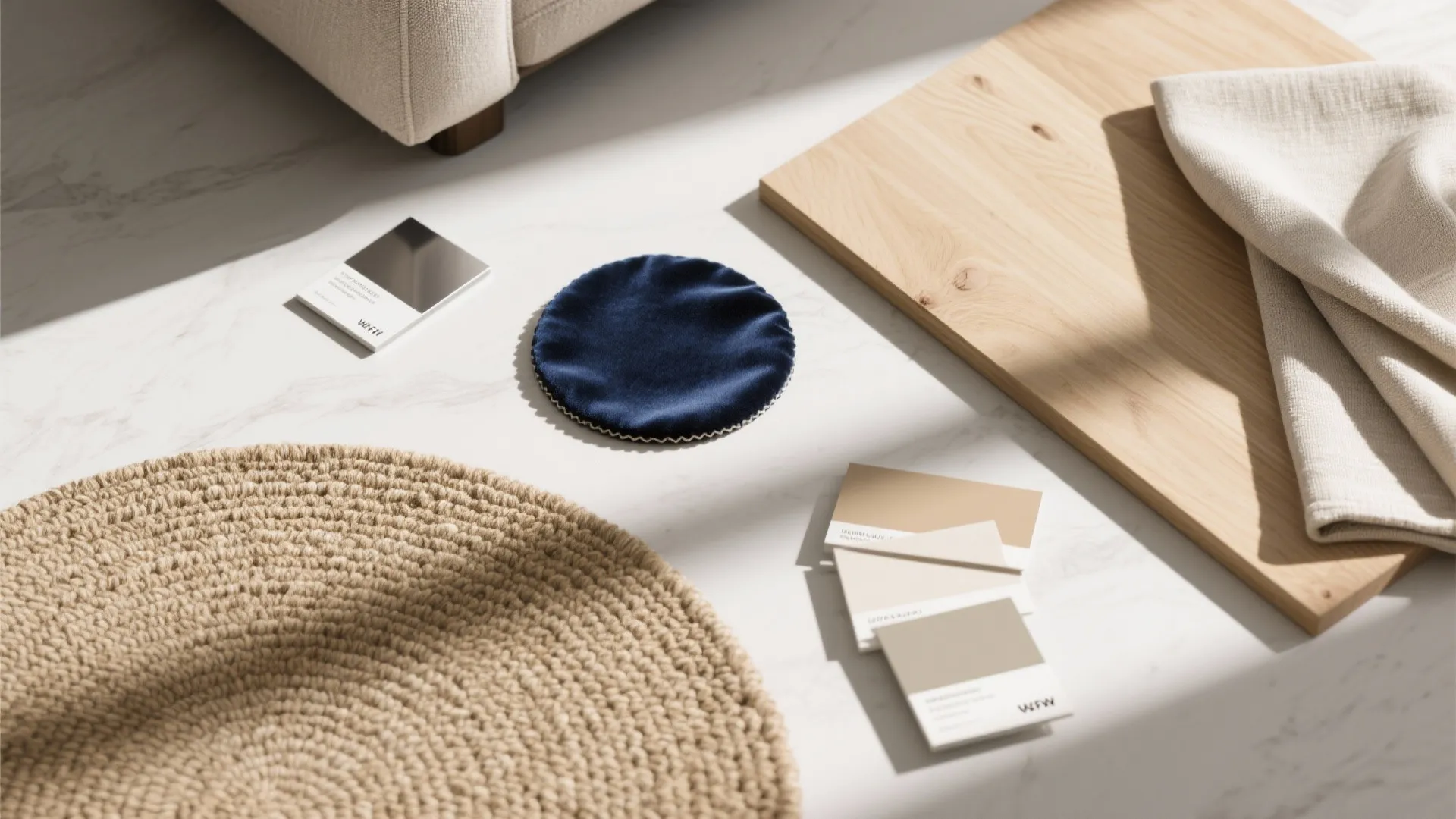 Use a Small Rug as a Coffee Table “Halo”