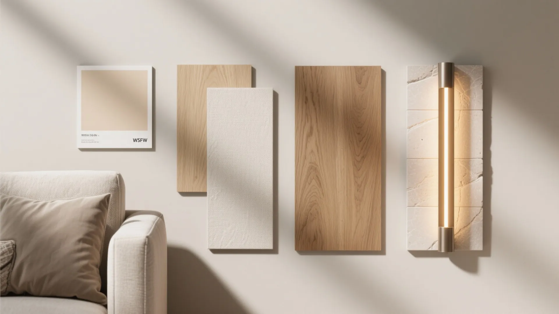 Light, layered living-dining with hidden storage