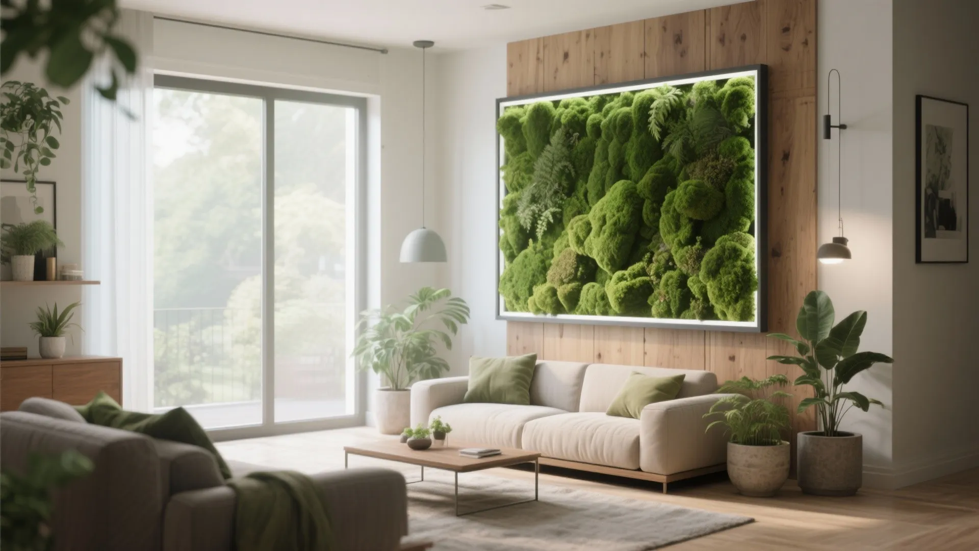 4. Living Wall Panels — Greenery That Breathes