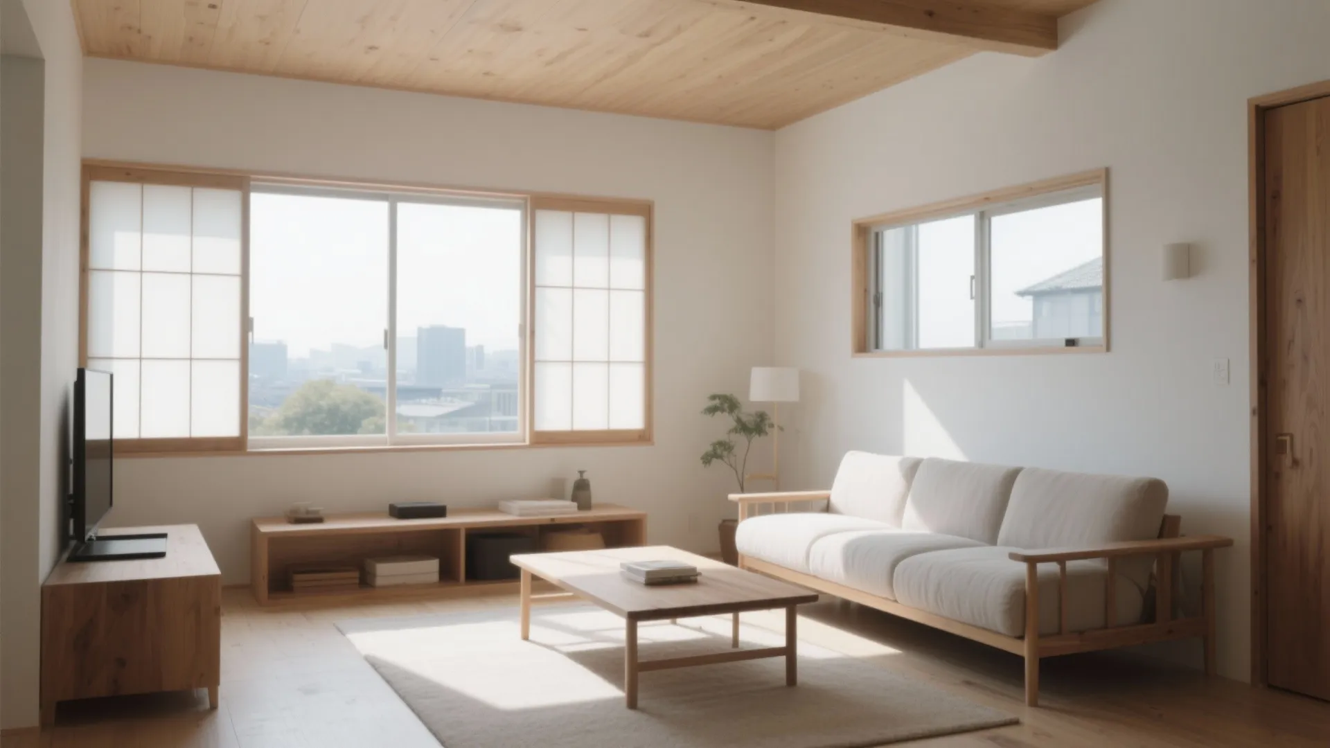 南北の抜けとハイサイドライトで広く見せる｜日本都市の採光設計