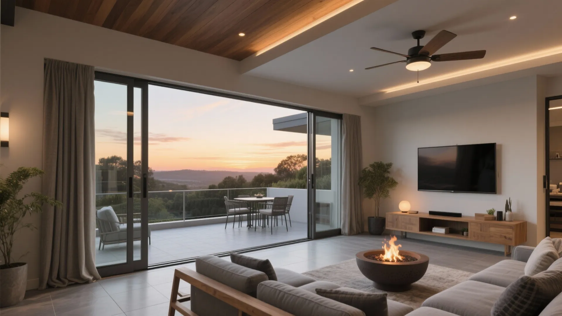 Balcony as an Outdoor Room off the Living Area