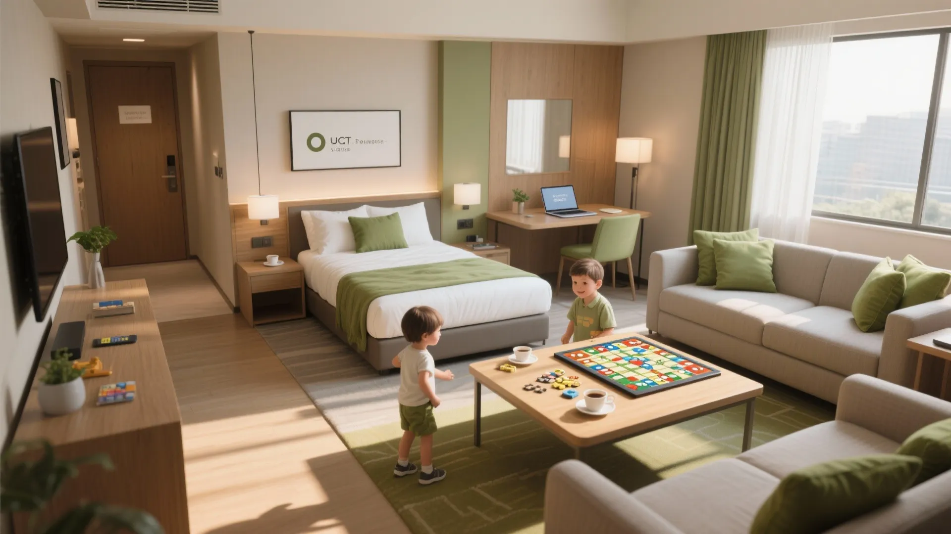 2. Living room that doubles as a play or work area