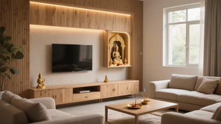 Pooja room designs in living room: 5 ideas