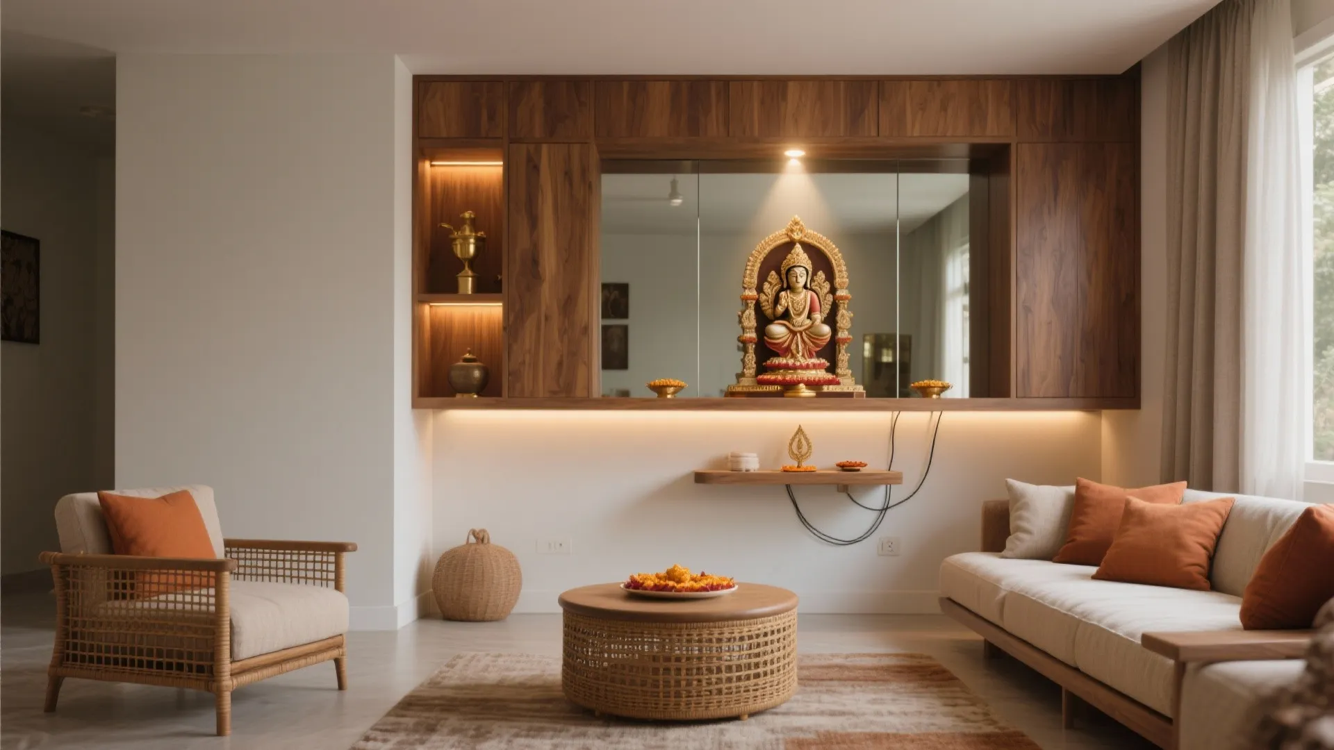 5 Pooja Room in Living Room Designs That Feel Sacred