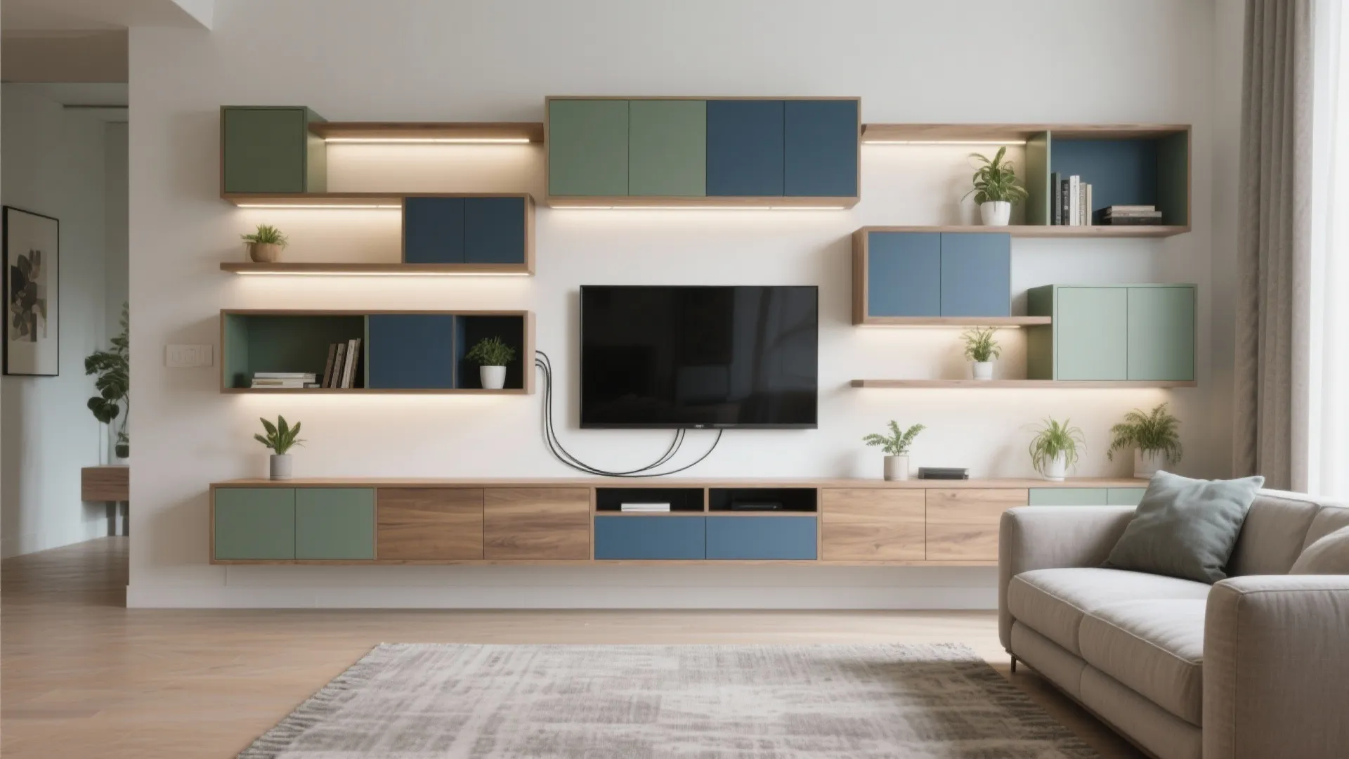 Living Room Wall Rack Design Ideas for Modern Homes