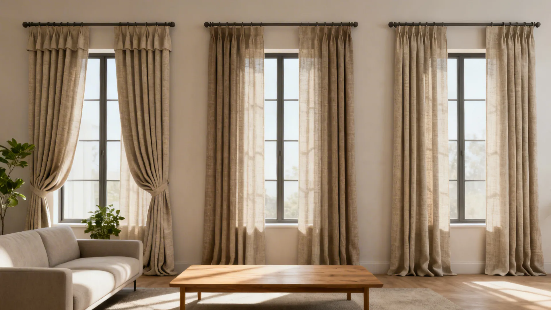 5 Curtain Ideas for Living Room with 3 Windows