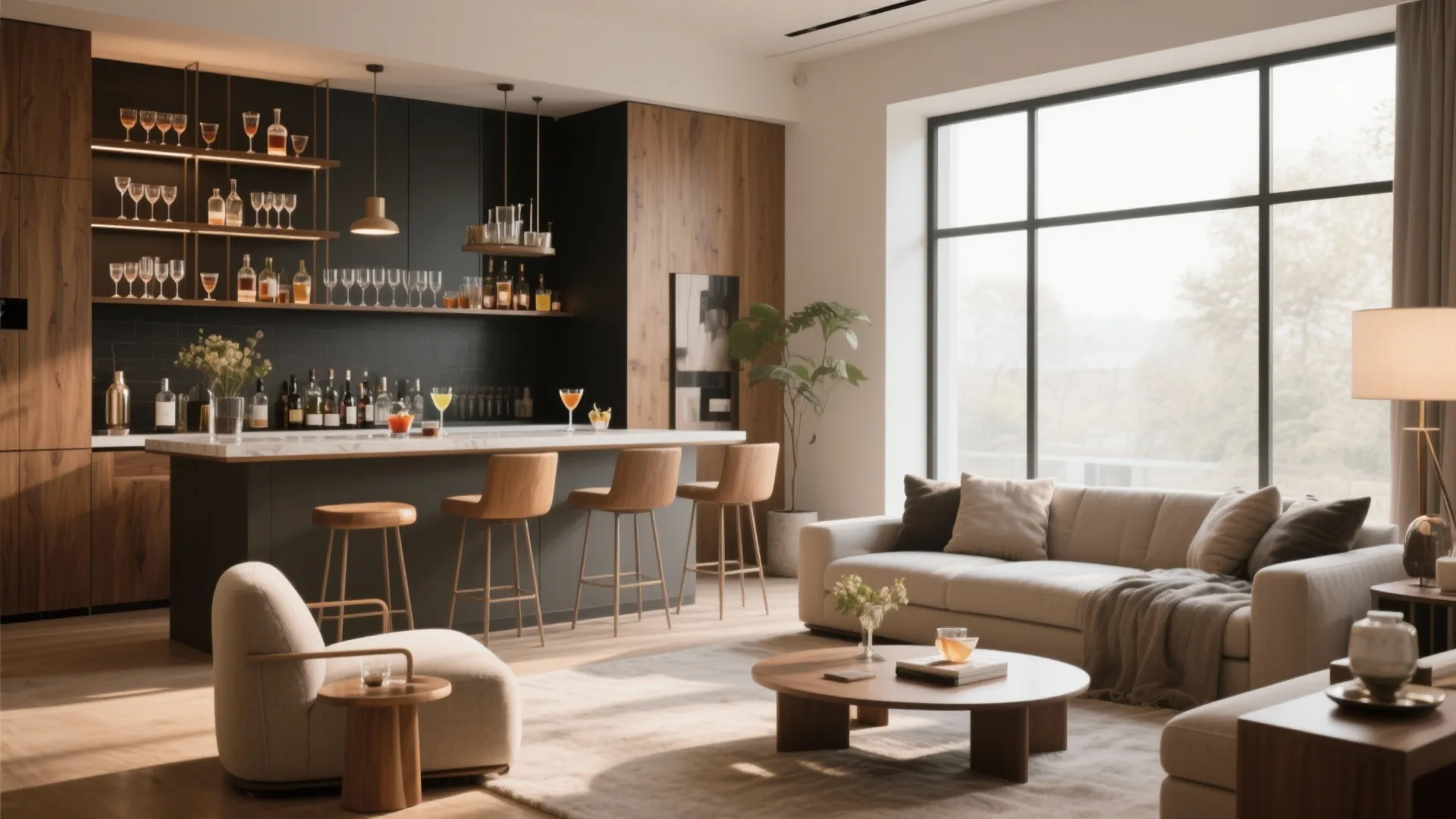 10 Stylish Bar in Living Room Ideas: Maximize your living room's style and functionality with these creative home bar inspirations, based on my 10+ years of interior design experience.