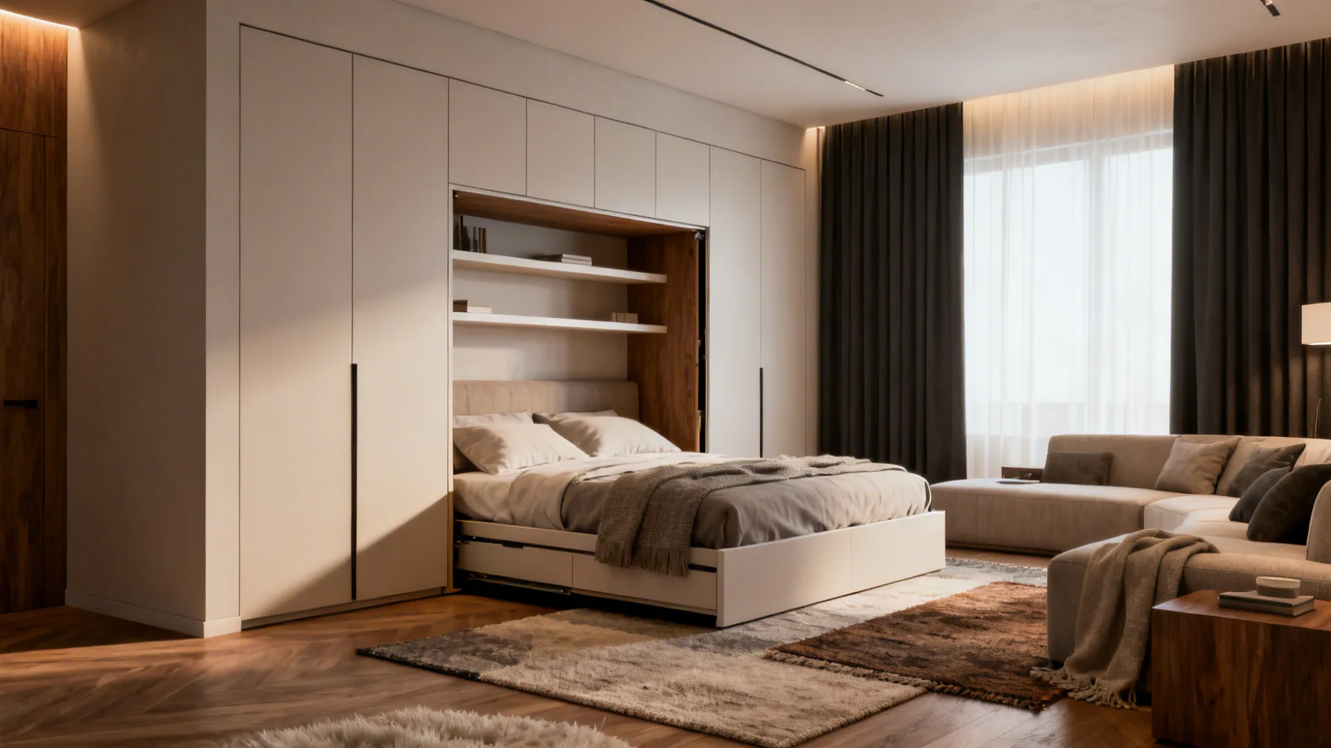 5 Small-Space Ideas to Turn Living Room into a Bedroom