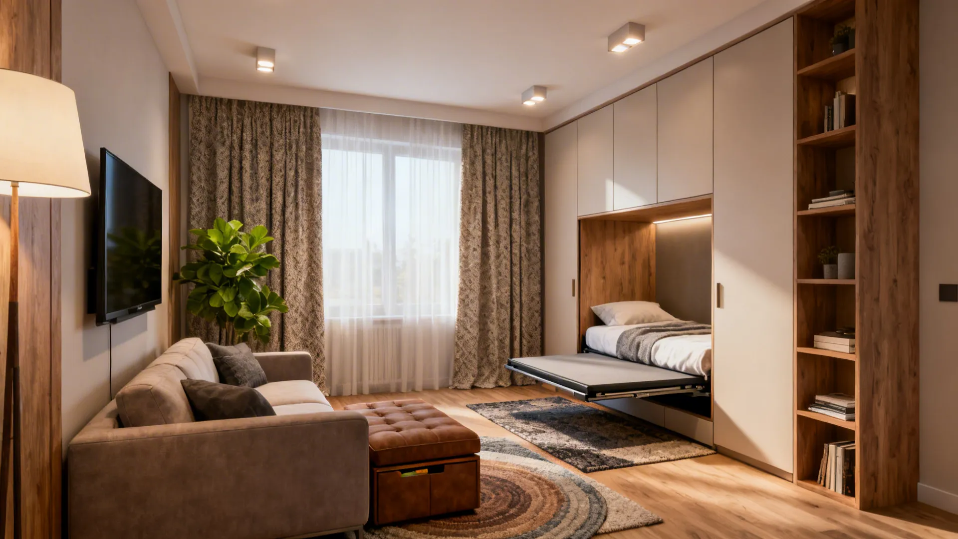 5 Small Ways to Turn a Living Room into a Bedroom