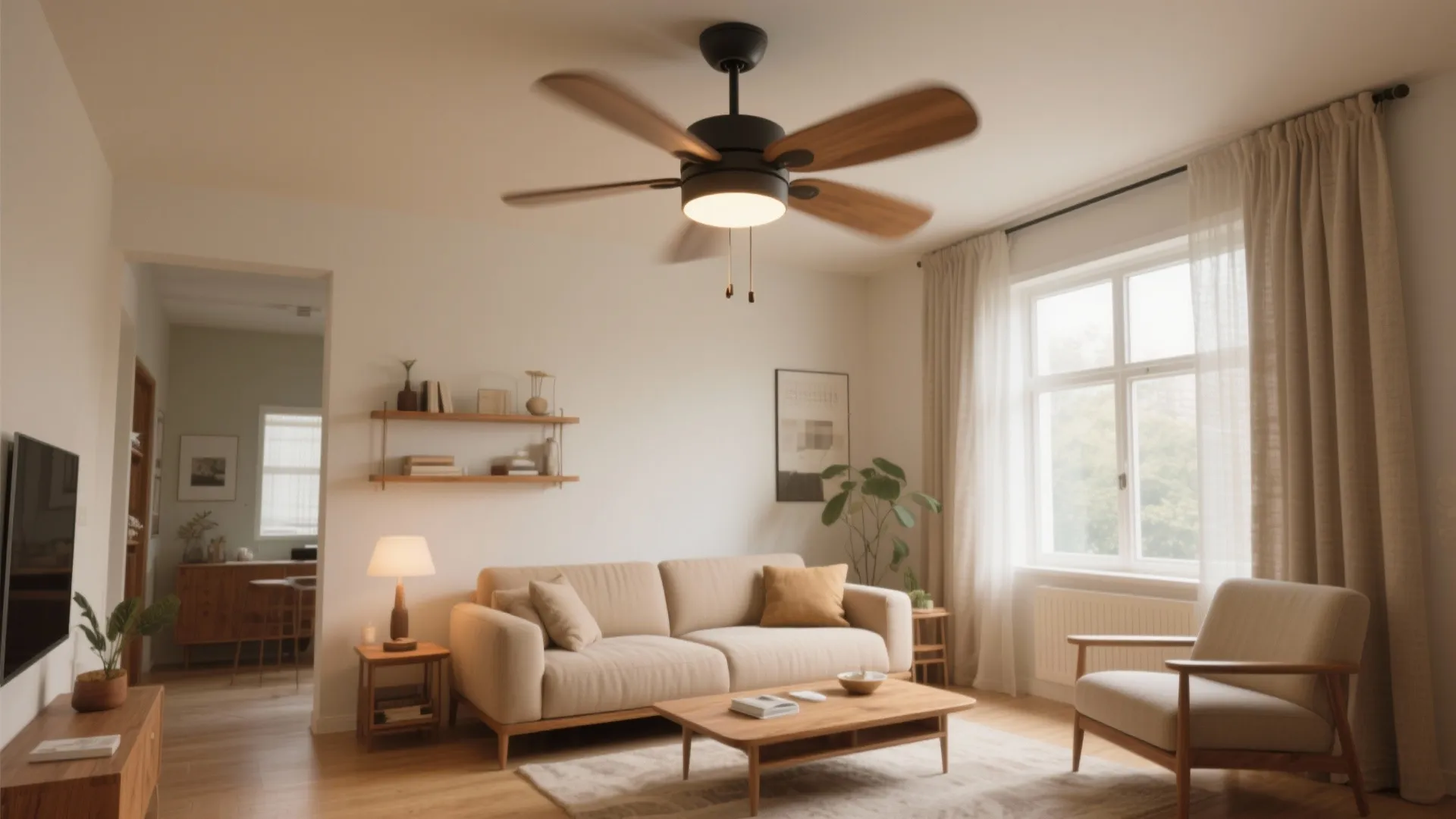 5 Living Room Ceiling Fans with Lighting Ideas: Bright, breezy, and beautiful ceiling fan lighting solutions for small to medium living rooms